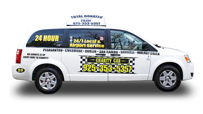 example of charity cab's van for taxi in sunol, ca service